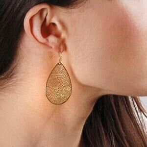 Teardrop Dangle Earrings for Women - Classic Gold